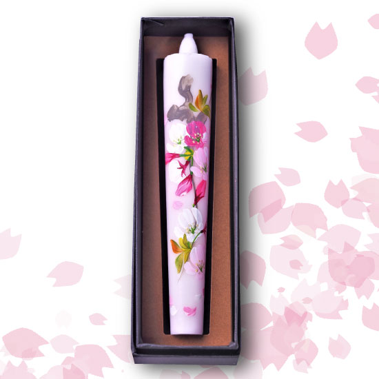 【桜】10丁花ろうそく（15㎝1本入）