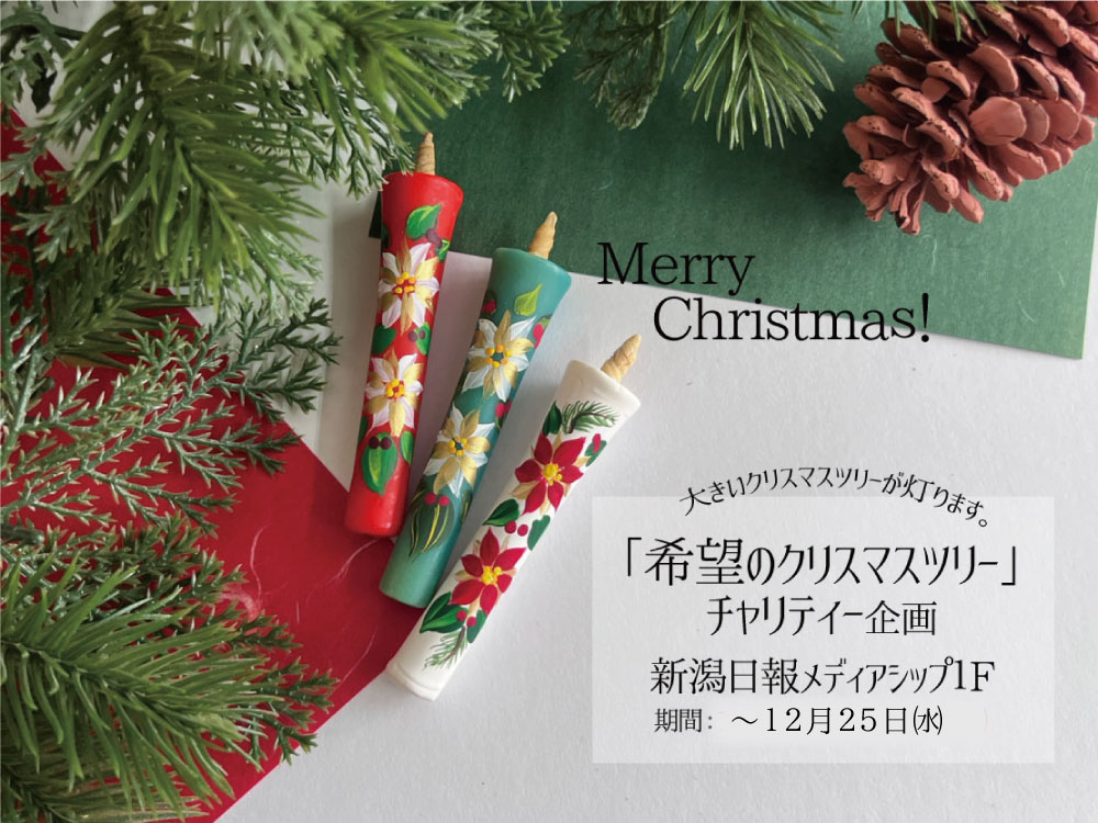 新潟日報メディアシップ「希望のクリスマスツリー」チャリティー企画|12月25日㈬まで